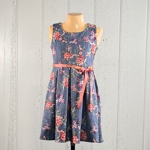 **Bonnie Jean Girl’s Floral Print Sleeveless Dress Sz 10